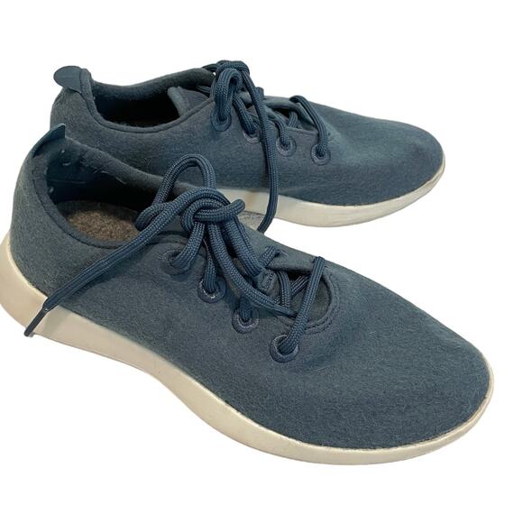 Allbirds Wool blue lace up low top active shoe size 8 SHELF 4961 - Picture 1 of 9